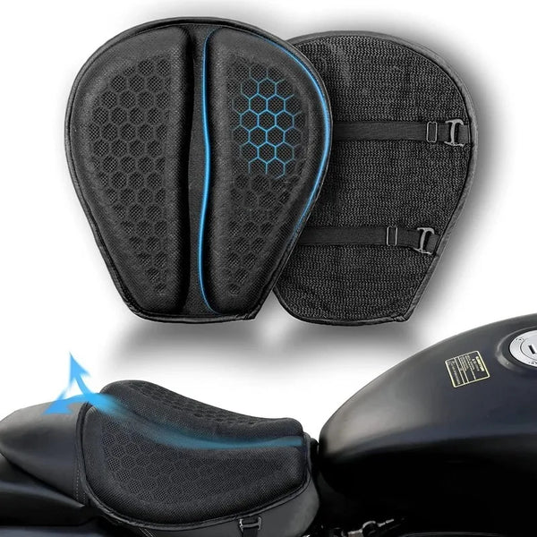 Almofada de Assento em Gel Antiderrapante para Motocicleta