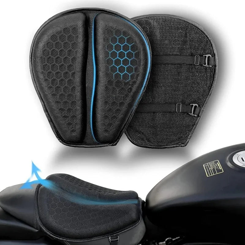 Almofada de Assento em Gel Antiderrapante para Motocicleta